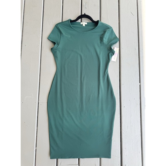 Derek Heart Dresses & Skirts - Derek‎ Heart Women's Bodycon Green Short Sleeve Forest Fairy Party Dress L NWT